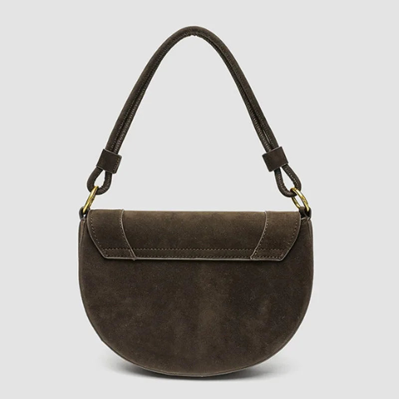 Bolso bandolera de piel con solapa