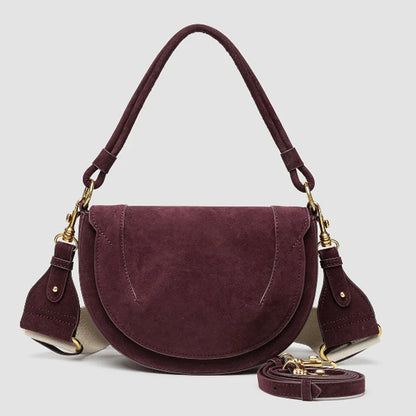 Bolso bandolera de piel con solapa