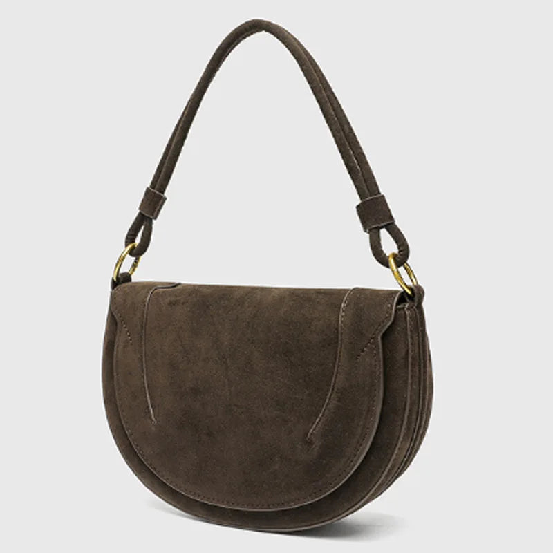 Bolso bandolera de piel con solapa