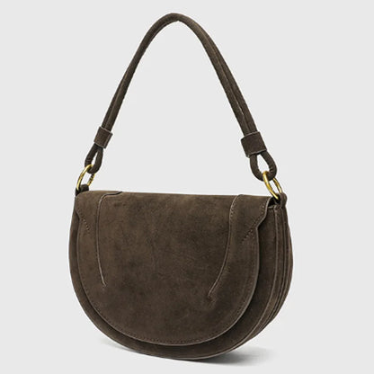 Bolso bandolera de piel con solapa