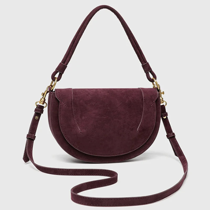 Bolso bandolera de piel con solapa