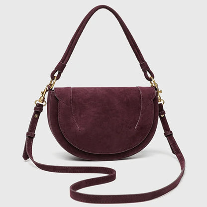 Bolso bandolera de piel con solapa