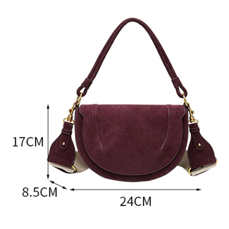 Bolso bandolera de piel con solapa