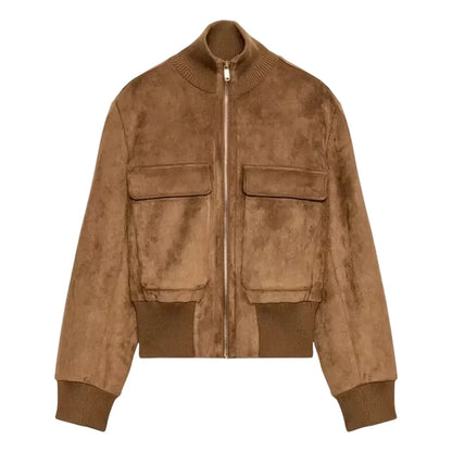 Chaqueta bomber con efecto ante